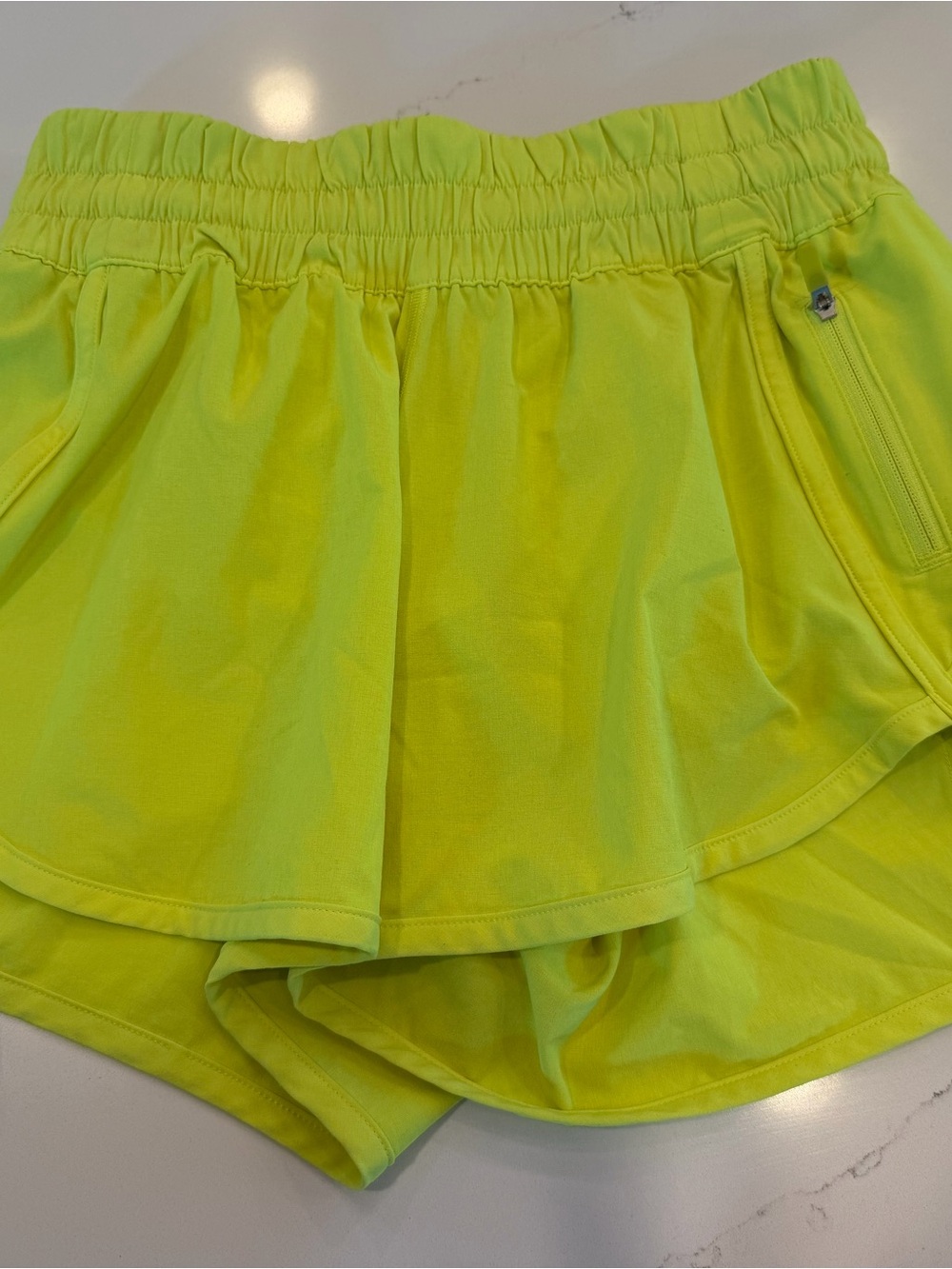 lululemon athletica Neon Yellow Athletic Shorts
